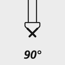 Ébavureur à main 90° Acie r rapide 20,5mm 