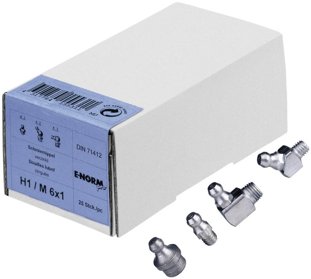 Embout de graissage DIN 71412 H3 C M 6x1 SW9 zn HP E-